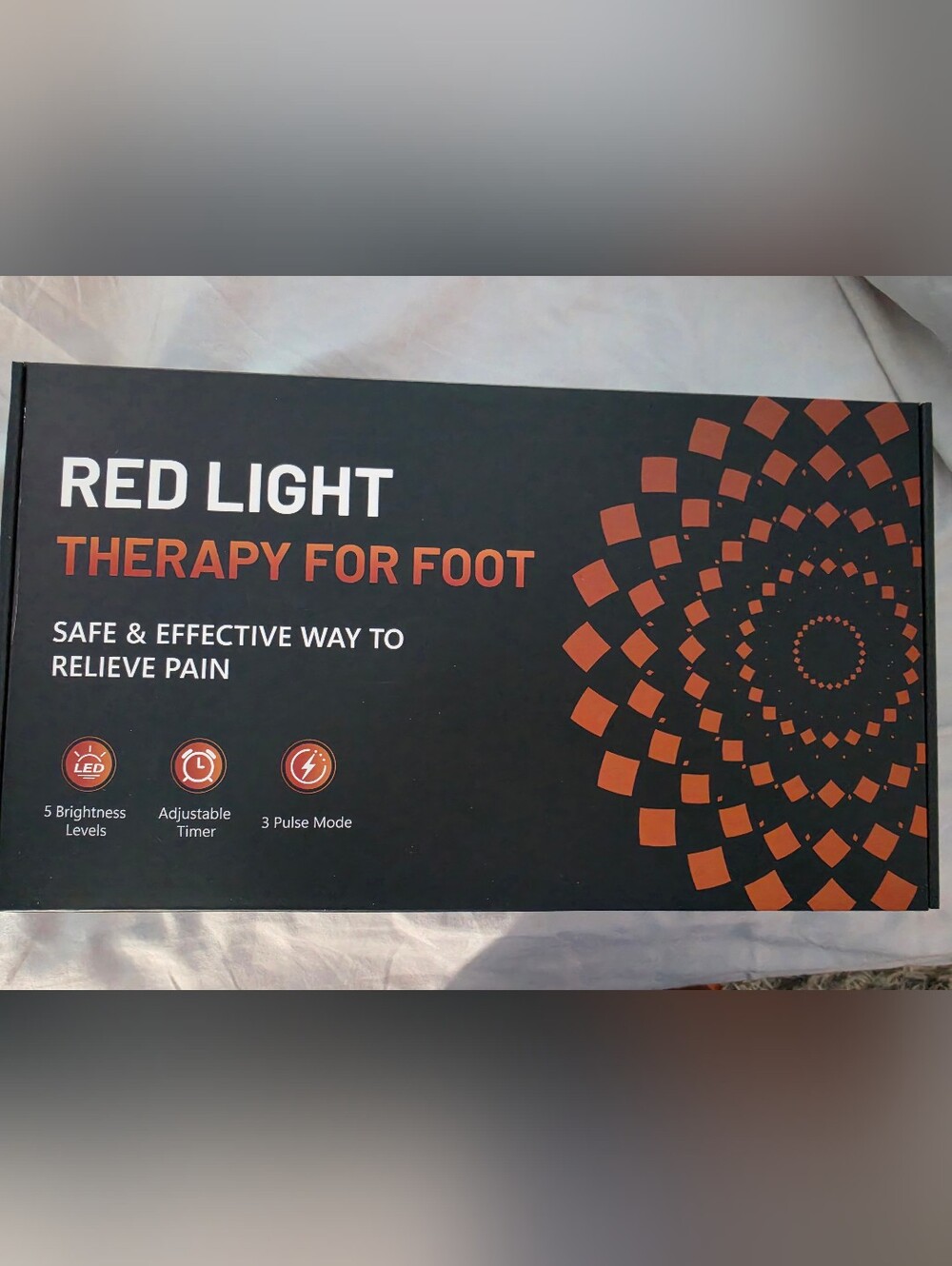 Red Light Therapy Foot Device - Black and Orange